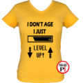 level up női gamer póló citrom