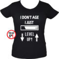 level up női gamer póló fekete