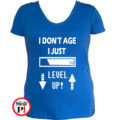 level up női gamer póló kék