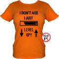 level up női gamer póló narancs