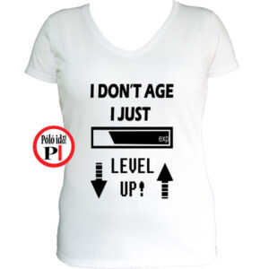 level up női gamer póló fehér
