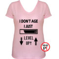 level up női gamer póló pink
