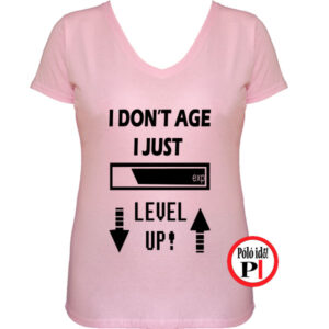 level up női gamer póló pink