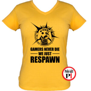 never die női gamer póló citrom