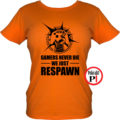never die női gamer póló narancs