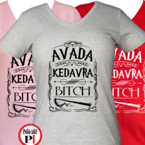 avada kedavra bitch harry potter póló női