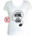 html and css női póló fehér
