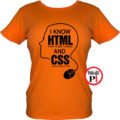 html and css női póló narancs
