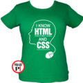 html and css női póló zöld