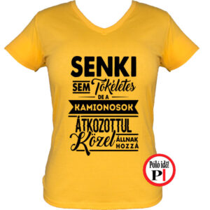 kamionos póló tökéletes női citrom