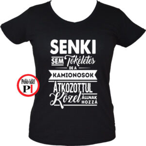 kamionos póló tökéletes női fekete
