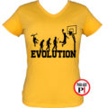 női kosárlabda evolúció póló citrom