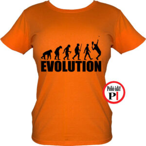 női evolúció teniszpóló narancs