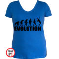 női evolúció teniszpóló kék