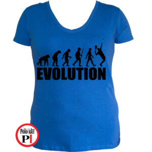 női evolúció teniszpóló kék