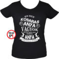 anya póló kosaras anya vagyok fekete