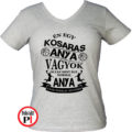 anya póló kosaras anya vagyok szürke