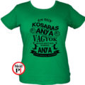 anya póló kosaras anya vagyok zöld