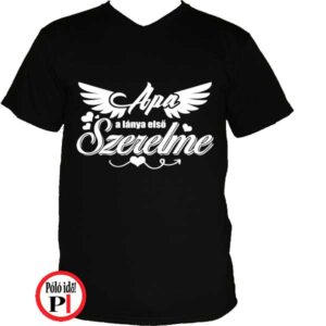 apa póló lánya első szerelme fekete