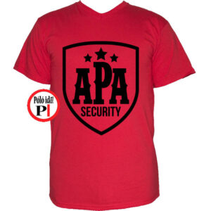 apa póló security piros
