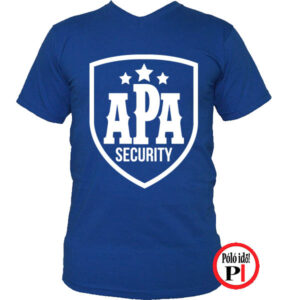 apa póló security kék