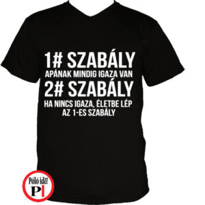 apa póló szabály fekete