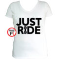 női just ride biciklis póló fehér