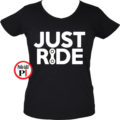 női just ride biciklis póló fekete