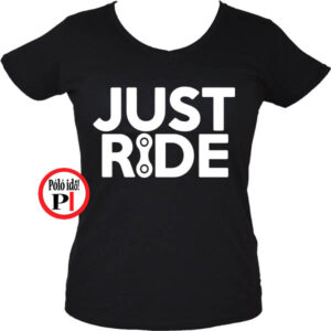 női just ride biciklis póló fekete