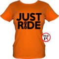 női just ride biciklis póló narancs