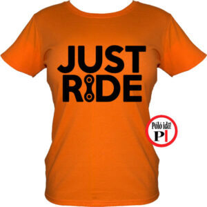 női just ride biciklis póló narancs