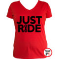női just ride biciklis póló piros
