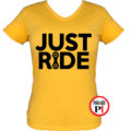 női just ride biciklis póló citrom