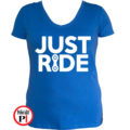 női just ride biciklis póló kék