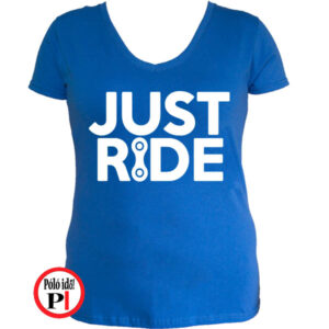női just ride biciklis póló kék