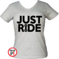 női just ride biciklis póló szürke