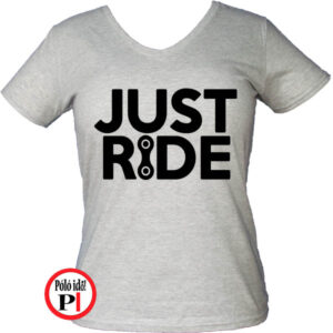 női just ride biciklis póló szürke