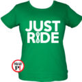 női just ride biciklis póló zöld