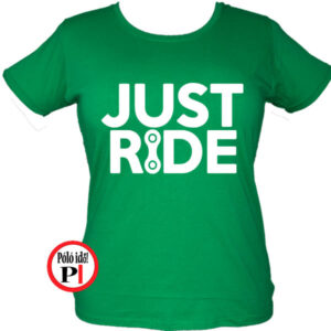 női just ride biciklis póló zöld