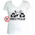 női recycle biciklis póló fehér