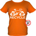női recycle biciklis póló narancs