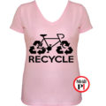 női recycle biciklis póló pink
