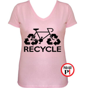 női recycle biciklis póló pink