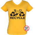 női recycle biciklis póló citrom