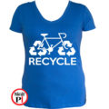 női recycle biciklis póló kék