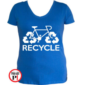 női recycle biciklis póló kék