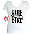 női ride bike biciklis póló fehér