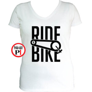 női ride bike biciklis póló fehér
