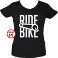 női ride bike biciklis póló fekete