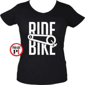 női ride bike biciklis póló fekete
